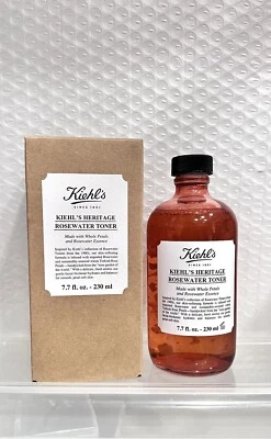 Tóner de agua de rosas Kieh'ls Kiehls Heritage 7,7 oz. Tamaño completo nuevo en caja nuevo en caja Foto 1 de 4