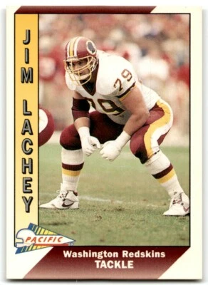1991 PACIFIC JIM LACHEY WASHINGTON REDSKINS #525 - Image 1 of 2