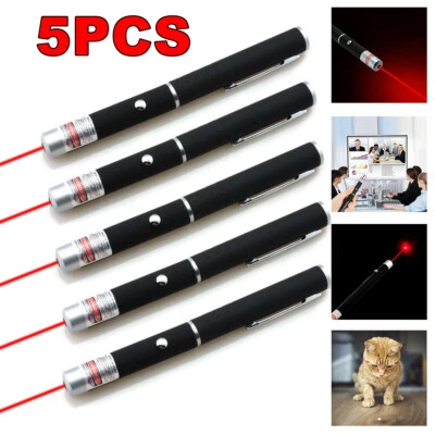 5PCS 9900 Miles Small 650nm Red Laser Pointer Visible Beam AAA Lazer Mini Pen - Image 1 of 4