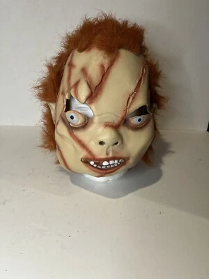 Halloween Seed OF CHUCKY  2004 SCARRED CHUCKY Latex Mask EUC USA - Image 1 of 4