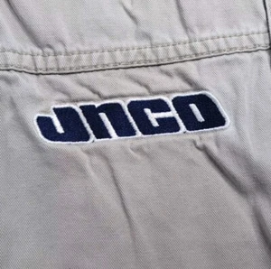 Pantalones cargo de colección Y2K JNCO caqui para hombre 36x32 (recortados a 27") pierna ancha 38" costura exterior - Imagen 1 de 18