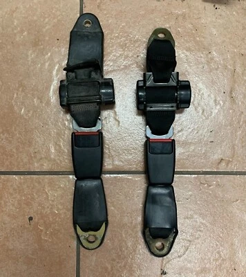 USED Porsche 911 912 930 964 993 Rear Seat Belts Set 477857739B 47785779570B - Image 1 of 3