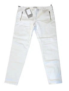 FABIANA FILIPPI XL 16 White $655.00 Italian Designer Cotton Skinny Pants NWT New - Picture 1 of 5