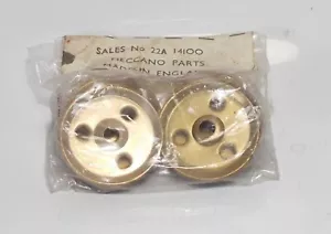 Meccano UK Made Pulley 25mm dia without boss, brass (part 22a) x 6 - Picture 1 of 1