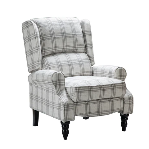 Karat Home Asikli Manual Recliner - Plaid Gray  MSRP $699.00 Cover