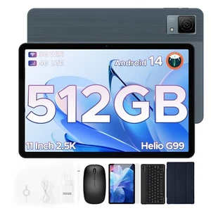 2024 DOOGEE T40 11" 2.5K Tablet 20GB+512GB/TF 2TB Android 14 8580mAh Tablet PC - Picture 1 of 8