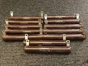Clarostat VP-50-K Lot of 12 NEW! Wirewound Ceramic Power Resistor 50 ohm - Picture 1 of 4