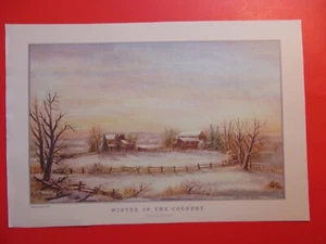 Currier & Ives Calendar Topper Print 1992 WINTER IN THE COUNTRY - Picture 1 of 1