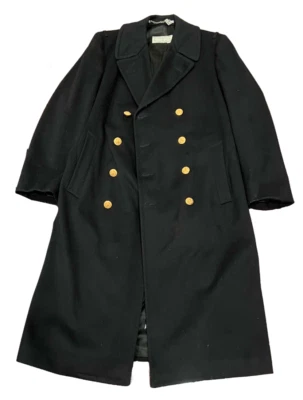 Gabardina de colección de la Academia Naval de los Estados Unidos chaqueta negra azul marino años 50 60 Foto 1 de 4