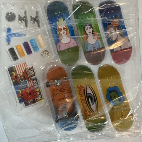 TECH DECK Toy Machine Sk8shop Bonus Pack 6 Decks RARE GOLDEN NUTS! Fast Ship Cover
