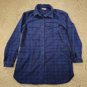 LL Bean Signature Herren Flanell Langarm Button Down Blau Warm Größe Medium - Bild 1 von 10