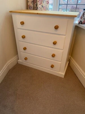 CHEST OF 4 DRAWERS WHITE PINE TOPS - Image 1 of 2