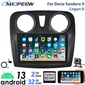 9" Android 13 Autoradio Für Dacia Logan 2 Sandero 2 mit GPS Navi RDS WIFI Kamera - Bild 1 von 19