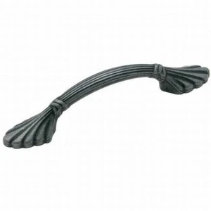 Natural Elegance Curved Cabinet Pull Handle 3" Center To Center  Wrought Iron - - Picture 1 of 1