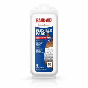 Johnson & Johnson Band-Aid Flexible Fabric Comfortable Protection 8 Count 2 Pack - Picture 1 of 4