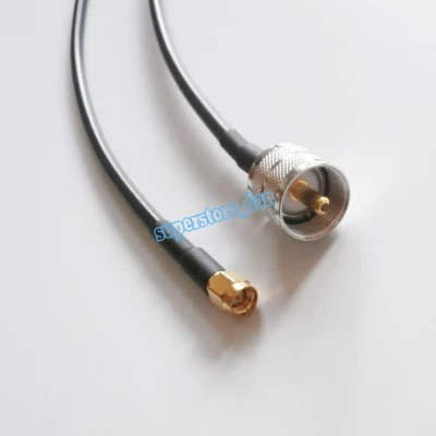 20/50/100cm RG58 Cable SMA male To UHF Plug PL259 PL-259 connector Pigtail - Image 1 of 4