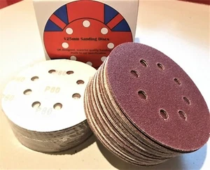 125mm 5" Sanding Discs for Orbital Sander 40 - 800 grit - Picture 1 of 38