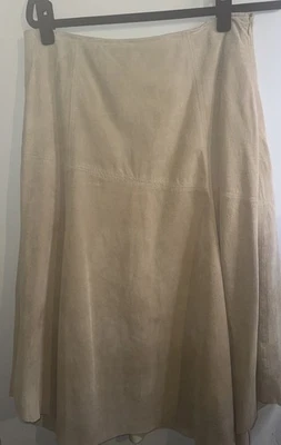 Uniforme John Paul Richard Talla 10/8 M Tostado Gamuza Cuero Maxi Falda Vaquera Modesto Foto 1 de 4