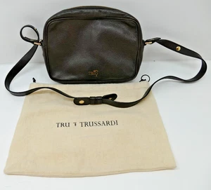 Trussardi Damen Leder Schultertasche klein Kalbsleder dunkelbraun + Staubbeutel - Bild 1 von 13