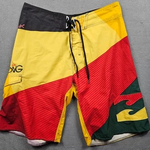 Billabong Board Shorts Y2K Andy Irons Platinum X Zero Gravity 34 Yellow RARE - Picture 1 of 11