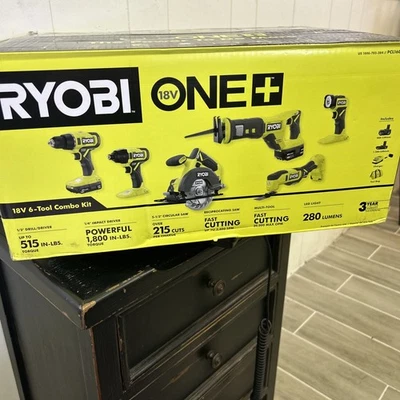 Ryobi ONE+ 18V Cordless 6-Tool Combo Set (PCL1600K2) - Image 1 of 4