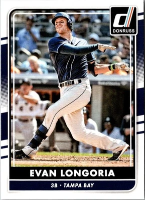 2016 Donruss Evan Longoria #142 Tampa Bay Rays Baseball Card - Image 1 of 2