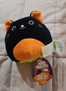 Squishmallows Flip A Mallow Cannon candy Corn Colton Black Cat 5” Halloween - Picture 1 of 3