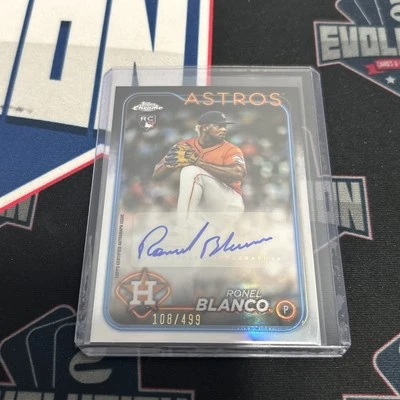 Ronel Blanco 2024 Topps Chrome Update Refractor Auto /499 Rookie RC Astros - Image 1 of 2