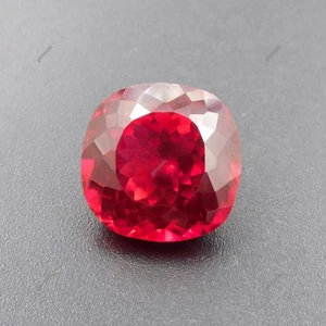 18.5Ct Natural CERTIFIED Loose Gemstone Ruby Square Cushion Bloody Red Ring Size - Picture 1 of 10