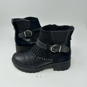 Dromedaris Women's Krissy Ankle Boot SZ 39 US 8.5-9 Black Leather - Picture 1 of 15