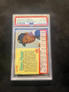 1962 Post Cereal Roberto Clemente Hand Cut Red Lines #173 PSA 4 - Picture 1 of 2