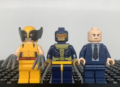 LEGO CYCLOPS Wolverine Professor X Minifigure MARVEL X-men Lot (100% LEGO Parts) - Image 1 of 2