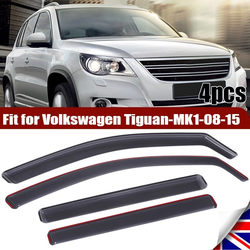 For VW Tiguan MK1 2008-2016 5 Door SUV Wind Deflectors 4pcs Tinted UK - Image 1 of 4