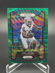 2023 Prizm Josh Jacobs Green Ray Wave Prizm No. 178 - Picture 1 of 10