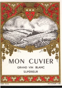 Mon Cuvier Grand Vin Blanc  French Wine Label - Picture 1 of 2
