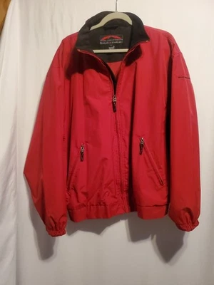 Chaqueta Sun Mountain Cirrus roja y negra para hombre L cremallera completa Foto 1 de 4
