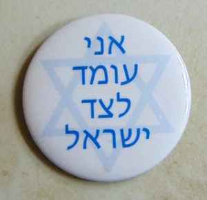 Jewish Israel cause campaign pin button political - Picture 1 of 1