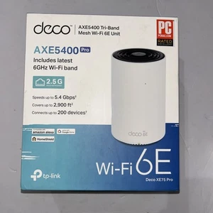 TP-Link Deco AXE5400 Pro Tri-Band Mesh Wi-Fi 6E System Deco XE75 Pro Fast Ship - Picture 1 of 6