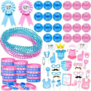 Baby Gender Reveal Party Favors Supplies Boy or Girl Gender Reveal Ideas Badg... - Picture 1 of 8