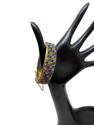 Elegante Brazalete Azul Dorado: Tu Accesorio Perfecto para Cada Ocasión Foto 1 de 4