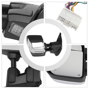 For 2017-2022 Nissan Titan Right Chrome Heated Rear View Mirror w/ Blind Spot RH - Picture 1 of 16