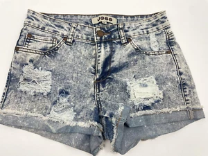 True Religion “Jess” Blanco Lavado Desgastado Denim Pantalones Cortos Mujer/Junior Talla M - Imagen 1 de 6