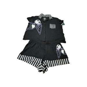 Nightmare Before Christmas Jack Pajama Button T-shirt BRAND NEW!! M Top ONLY! - Picture 1 of 2