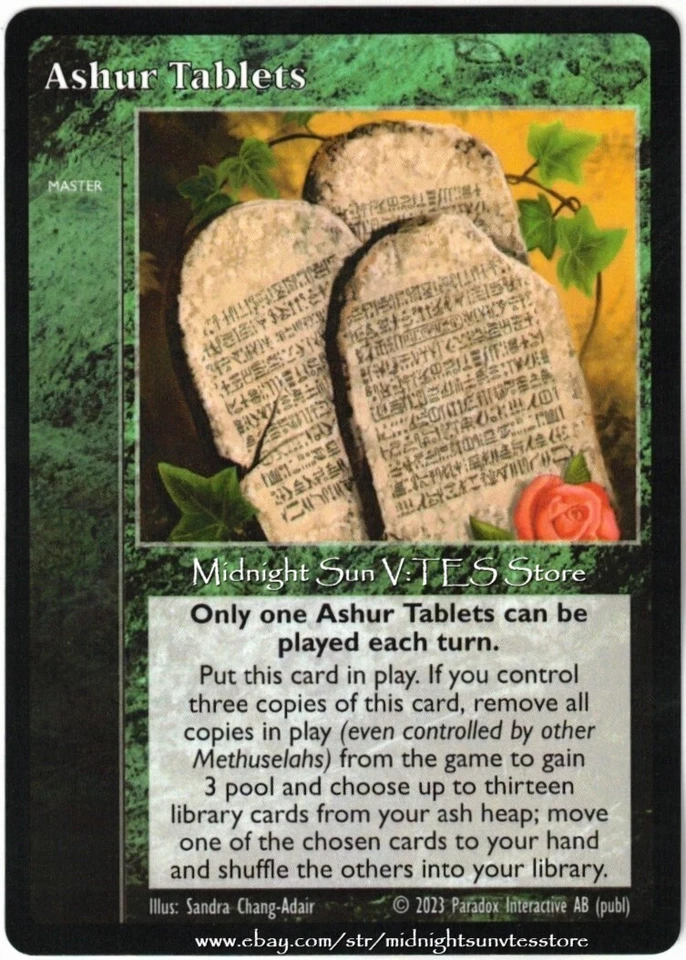 Ashur Tablets new updated 2024 version V:TES VTES Vampire CCG - Image 1 of 1