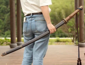 Green Military 98Type Samurai Sword Japanese Katana Carbon Steel Battle Ready - Picture 1 of 8