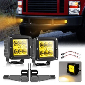 Amber LED Bumper Fog Lights Driving Lamp Kit For 99-16 F250 F350 F450 Super Duty - Picture 1 of 7