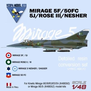 1/48 Mirage 5EF/F/50FC/ROSE III Vespa Model Kits resin conversion set NEW 2025 - Picture 1 of 3