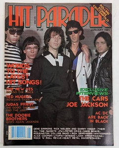 Hit Parader Magazine January 1981 Rolling Stones Centerfold, Cars, AC/DC - Picture 1 of 3