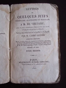 Lettres de quelques juifs portugais, allemands et polonais, à M. de Voltaire - T - Imagen 1 de 2