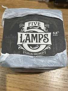 Five Lamps Dublin Brewery Beer Mat Coaster x 100 Bar Pub Man Cave Lager C&C - Picture 1 of 4
